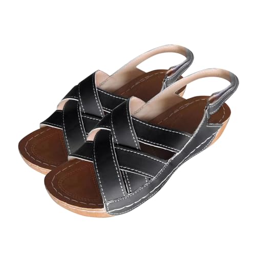 vejtmcc OrthopäDische Sandalen Damen Zehentrenner Schuhe Flip Flops Zur Korrektur Von Ballenzehen Offene Zehen Rutschfest Sandalen, Elegant Sandaletten, Peeptoes Keilabsatz Frauen Damenschuhe Weiß von vejtmcc