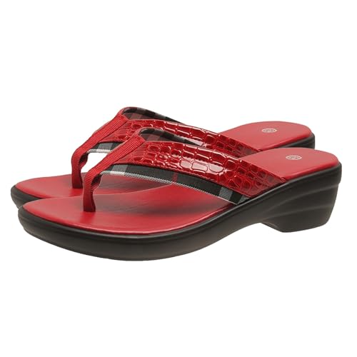 vejtmcc Plantarfasziitis Flip Flops FüR Frauen, Bequeme OrthopäDische Sandalen Mit FußGewöLbeunterstüTzung, Gehen Gepolsterte Tanga Slipeper FüR Pool Strand | Leicht Flip Flops Schwarz von vejtmcc