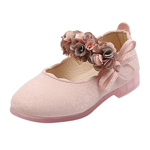 vejtmcc Prinzessin Baby Blumen Schuhe Mädchen Sandalen Tanz Kleinkind Säugling Kinder Baby Schuhe Kinder Schuhe 1 Jahr (Pink, 23 Toddler) von vejtmcc