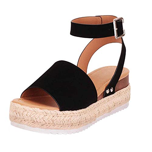 vejtmcc Sandalen Damen Elegant Plateau Wedges Sandaletten Keilabsatz Sommerschuhe Sommer Pumps Frauen Schuhe Outdoor Plateau Frauen Keilsandalen Sandaletten Sommer Schuhe Riemchensandalen von vejtmcc