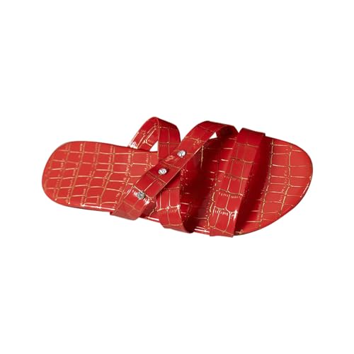 vejtmcc Sandalen Damen Sommer Zehentrenner Leder Pantoletten Leichte Sandalen Slipper Rutschfest Flip Flops - OrthopäDische Zehentrenner Plantarfasziitis - Weich Yoga FußBett Badelatschen von vejtmcc