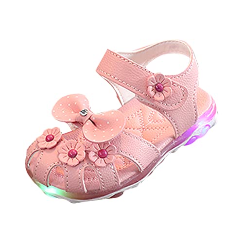 vejtmcc Sandalen Prinzessin Schuhe Tanzschuhe Schuhe Kristall Bowknot Infant Kinder Mädchen Blumen Schuhe Mädchen Sandalen Sandalen Super Fit 31 (Pink, 23.5 Toddler) von vejtmcc