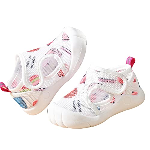 vejtmcc Sommer-Säuglingskleinkind-Mädchen-Schuhe Sandalen mit flachem Boden, nicht slio, halboffene Spitze, atmungsaktive, weiche Schuhe Baby Lauflernschuhe Mädchen (Pink, 20 Infant) von vejtmcc