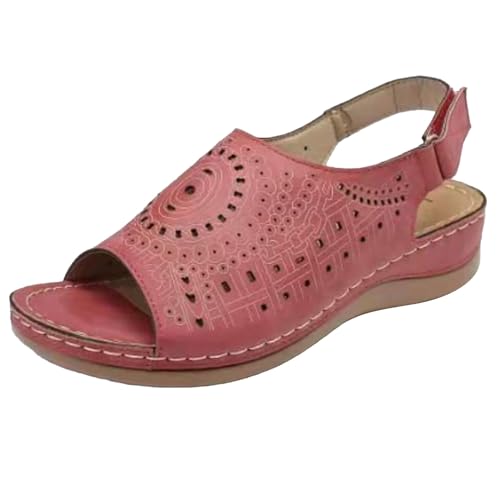 vejtmcc Sommer Waschbare Slingback OrthopäDische Rutsche Sport Sandalen Damen Bequeme OrthopäDische Sandalen FüR Atmungsaktive - Mesh Weiche Sohle Casual Damenschuhe | Sport Strick Sandalen von vejtmcc