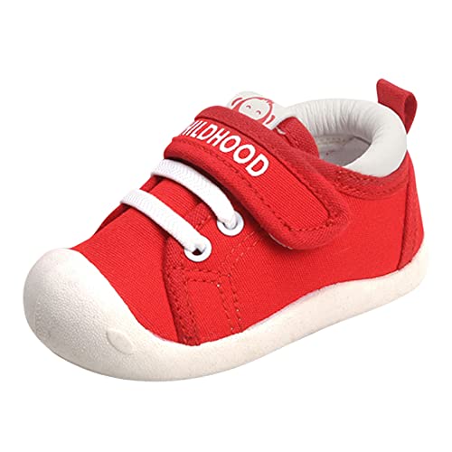 vejtmcc Todder Schuhe Junge Mädchen Säuglingsturnschuhe rutschfeste Mesh-Erste 6 9 12 18 24 Monate Herren Pool Schuhe (Red, 19 Infant) von vejtmcc