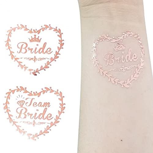 Braut Brautjungfer Temporäre Tattoo Aufkleber 1set Body Art Tattoo Aufkleber Hochzeit Party Supplies von Vepoty