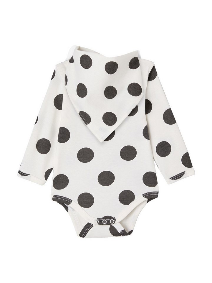 vertbaudet Langarmbody Baby Geschenk-Set: Body & Lätzchen mit Tupfen vertbaudet Langarmbody Baby Geschenk-Set: Body & Lätzchen mit Tupfen von vertbaudet