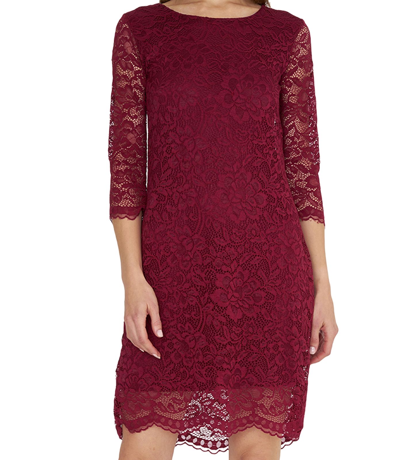 vestino Damen Spitzen-Kleid Mini-Kleid Freizeit-Kleid 3/4-Arm 900538 Rot vestino Damen Spitzen-Kleid Mini-Kleid Freizeit-Kleid 3/4-Arm 900538 Rot von vestino