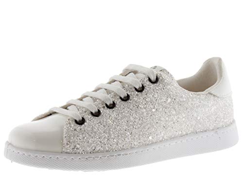 victoria Damen Low-top 112558-WOMEN Low-TOP Tenis Glitter & METALLISIERTE STÜCKE Blanco 41 von victoria