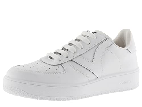 victoria Unisex – Erwachsene Low-top 1258200-WOMEN Low-TOP Madrid Leder Monochrome Blanco 37 von victoria