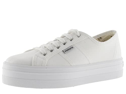 victoria Mädchen Low-top 109200-KIDS Low-TOP Barcelona Canvas & PLATTFORM Blanco 28 von victoria