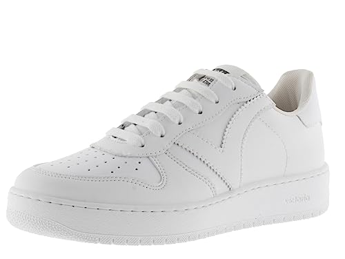 victoria Unisex – Erwachsene Low-top 1258245-WOMEN Low-TOP Madrid Lederoptik Monochrome Blanco 36 von victoria