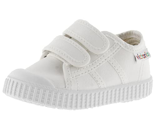 victoria Unisex – Kinder Low-top 136606-KIDS Low-TOP 1915 Canvas & Klettverschluss Blanco 23 von victoria