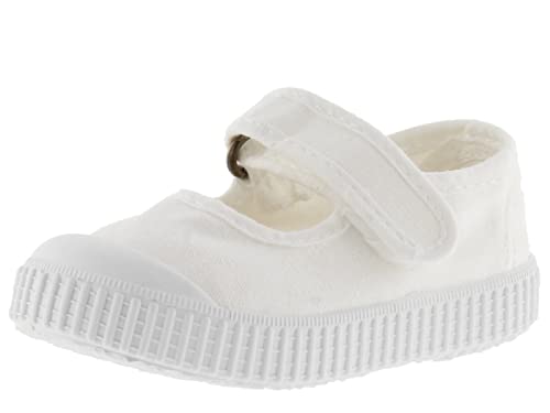 victoria Unisex – Kinder Mary Jane 136605-KIDS Mary Jane 1915 GËFARBTES Canvas DREC & Klettverschluss Blanco 20 von victoria