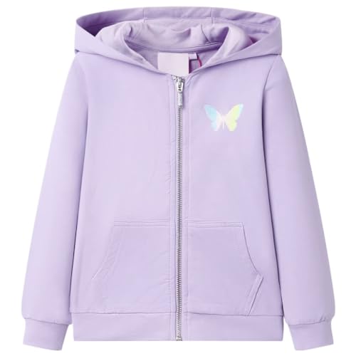 Kinder Kapuzenpullover Hoodie Sweatshirt Sweatjacke Langarm Mädchen Lila 104 von vidaXL