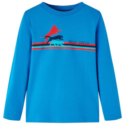 Kinder Langarmshirt Wildtieren Langarm T-Shirt Jungen Kindershirt Kobaltblau 116 Kinder Langarmshirt Wildtieren Langarm T-Shirt Jungen Kindershirt Kobaltblau 116 von vidaXL
