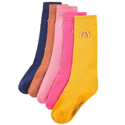 vidaXL Kindersocken 5 Paar Regenbogen Kinder Socken Strümpfe Freizeitsocken EU 23-26 von vidaXL