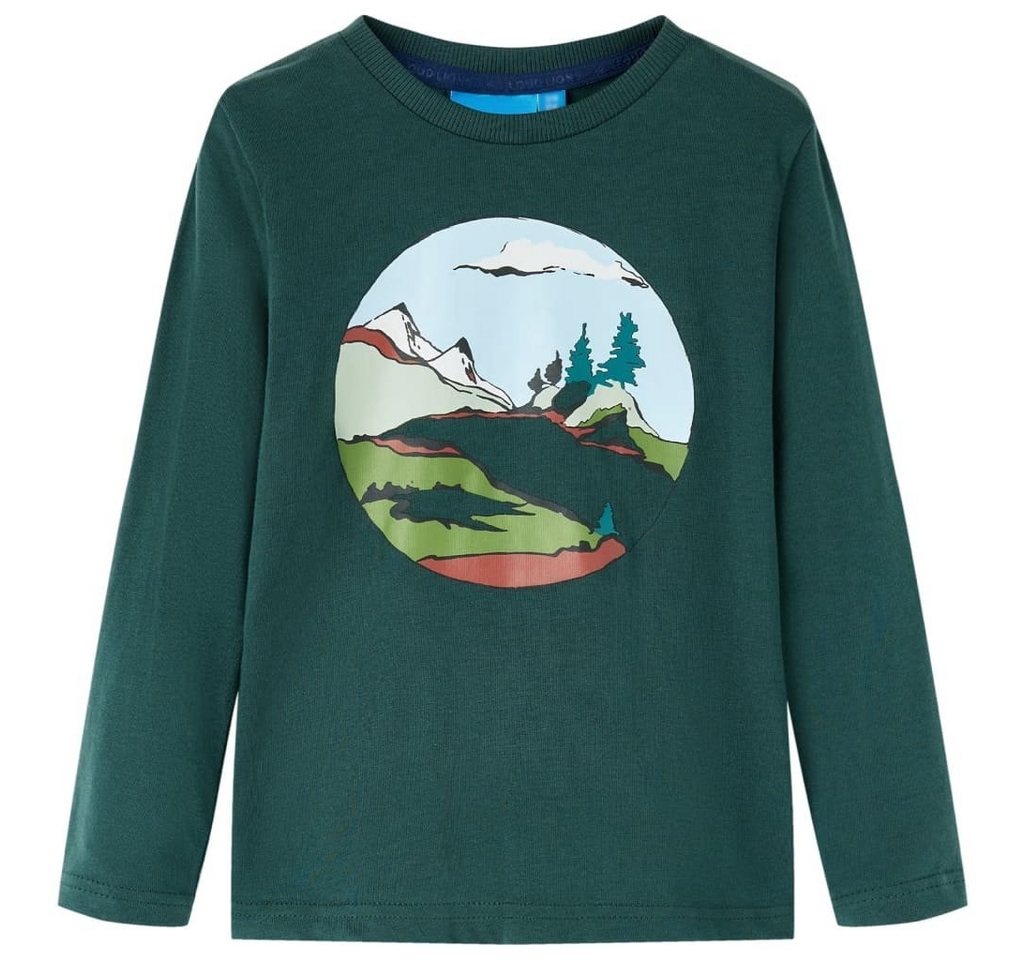 vidaXL Langarmshirt Kinder-Langarmshirt Dunkelgrün 116 von vidaXL