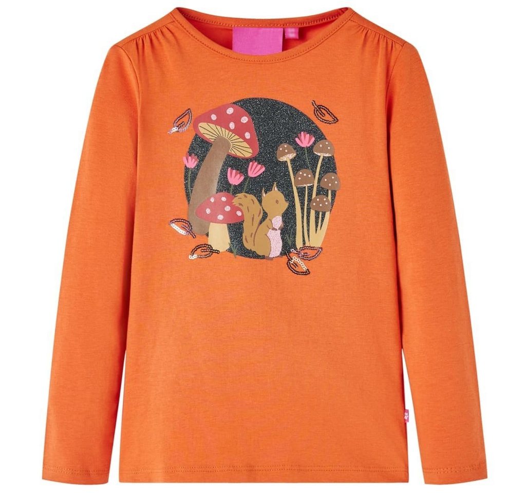 vidaXL Langarmshirt Kinder-Langarmshirt Dunkelorange 128 von vidaXL