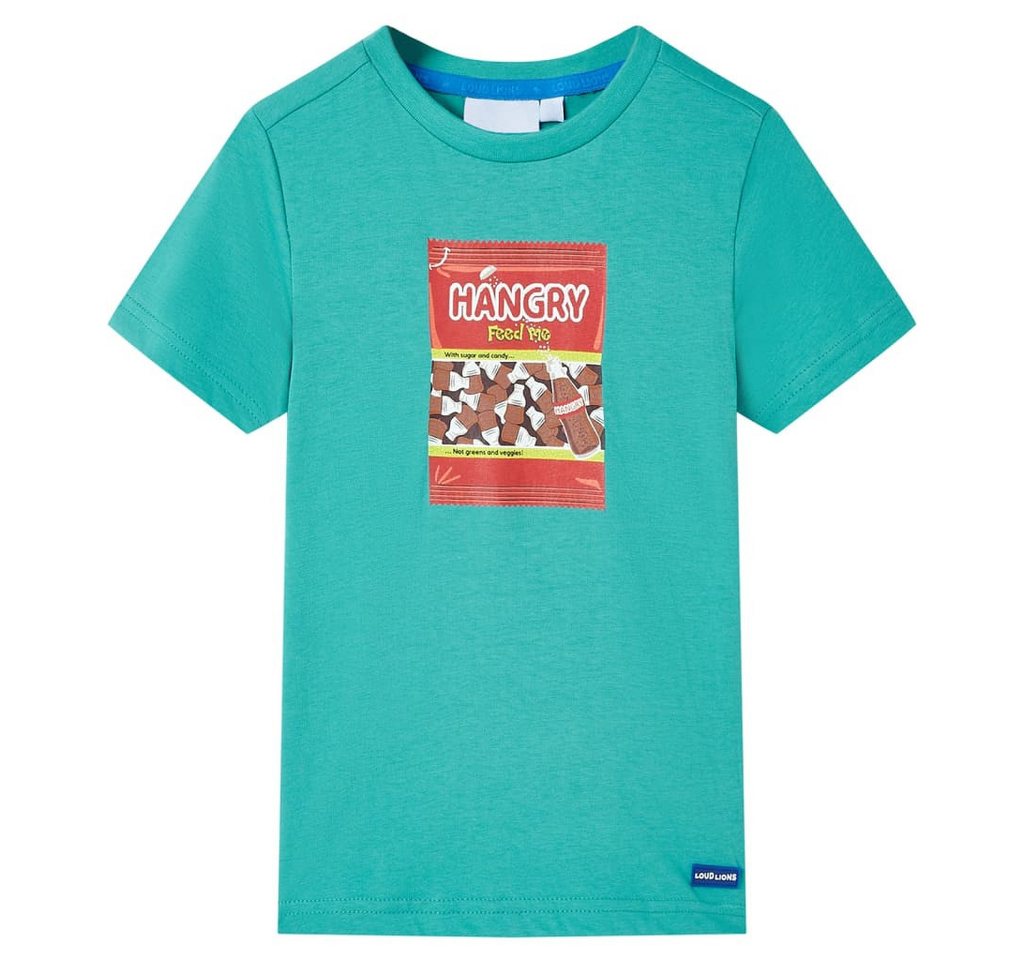 vidaXL T-Shirt Kinder-Kurzarmshirt Dunkles Minzgrün 104 von vidaXL