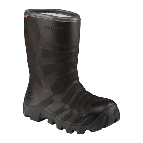 Viking Jungen Ultra 2.0 Schneestiefel, Schwarz Black Grey, 35 EU von Viking