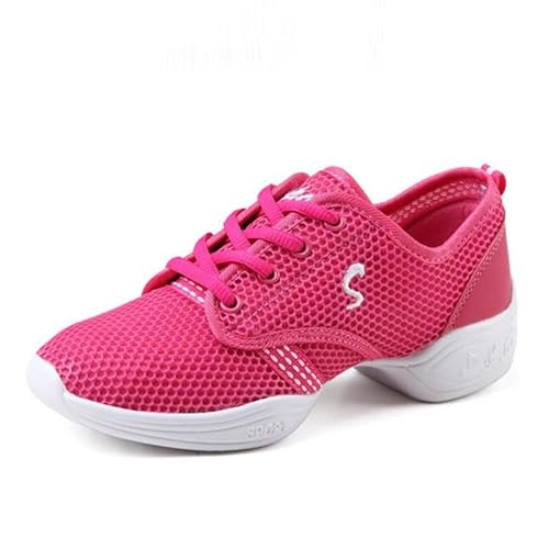 Damen Tanzschuhe Damen Jazz-Schuhe Tanzsneaker mit atmungsaktives Netz für Modern Tanz Jazz Tango Gymnastik Sportschuhe von viriech