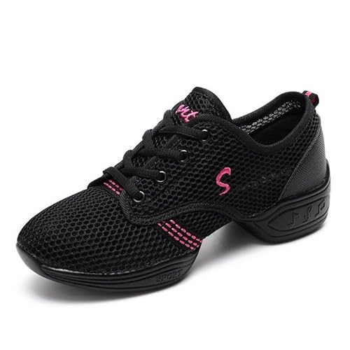 Damen Tanzschuhe Damen Jazz-Schuhe Tanzsneaker mit atmungsaktives Netz für Modern Tanz Jazz Tango Gymnastik Sportschuhe von viriech