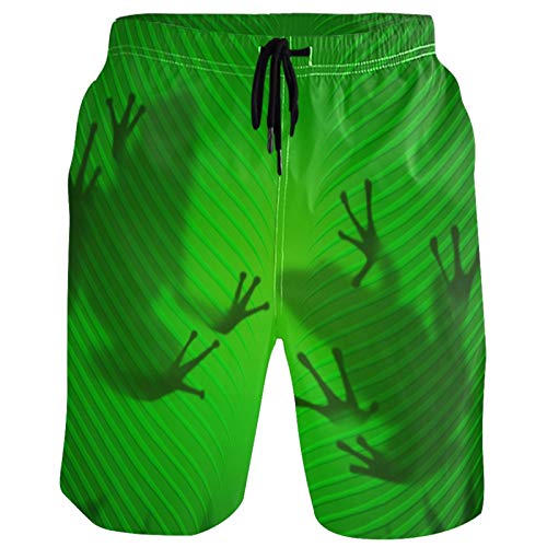 visesunny Modische, coole Herren-Badeshorts, schnelltrocknend, lässig, aus Polyester, mit Taschen, S-XXL - - Large von visesunny