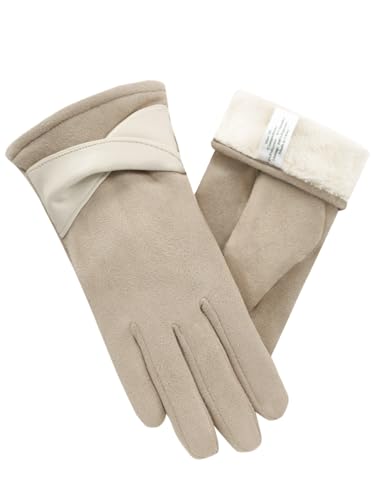 vislivin Winter Warm Handschuhe Damen Touchscreen Handschuhe Wildleder Winterhandschuhe mit Gefütterten Gloves Beige M vislivin Winter Warm Handschuhe Damen Touchscreen Handschuhe Wildleder Winterhandschuhe mit Gefütterten Gloves Beige M von vislivin