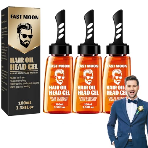 2 In 1 Hair Wax Gel With Comb,Long Lasting Men's Hair Styling Gel Tool Hair Wax, 2-in-1-Haarwachsgel mit Kamm, Haarstyling-Gel für Männer, Hair Setting Gel with Dip Comb for Men (3PC) von vokkrv