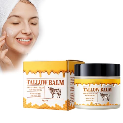 Beef Tallow Cream for Skin Care, Beef Tallow Balm, Wrinkle Defense Tallow Balm - Face + Body Whipped Moisturizer, Forge Skin Care for Men, 100% Natural Lotion, Suitable for Sensitive Skin (1 Stück) von vokkrv
