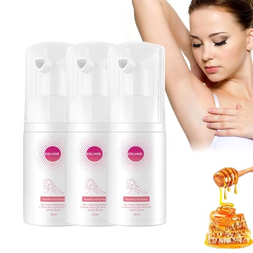 Belle Body Haarentfernung Schaum, 100ml Haarentfernungsschaum Belle Body, Bienenwachs Haarentfernungsspray - Haarentfernungsschaum, Enthaarungsschaum Hair Removal Spray Für Frauen Und Männer (3PC) von vokkrv