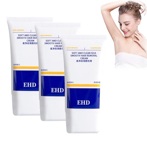 Body Hair Removal Cream for Women & Men, Painless Flawless Depilatory Cream, Haarentfernungscreme für Körper & Beine, Sanft und effektiv Haarentfernungsformel für alle Hauttypen (3PC) von vokkrv