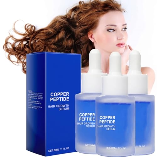 Fleava Copper Peptides for Hair Regrowth, Fleava Hair Growth Serum, Fleava Advanced Copper Peptides for Women Men, Copper Peptide Serum for Hair Loss (3PC) von vokkrv