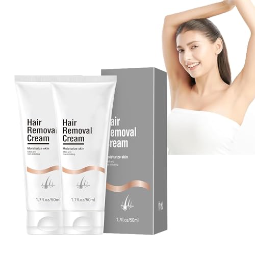 Hair Removal Cream for Women & Men, Painless Bikini Hair Removal Gel Hair, Schmerzlose Depilatory -Creme, Entfernungslotion für Unerwünschte Haare, Haarentfernungsgel für Alle Hauttypen (2PC) von vokkrv