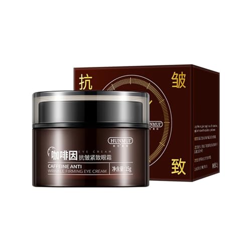 Koffein Augencreme,Augencreme Gegen Augenringe und Schwellungen,Anti-Aging Augenringe Creme Reduziert Tränensäcke, Falten und Feine Linien,Augenpflege gegen Falten für Männer von vokkrv