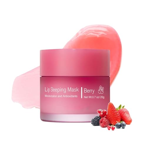 Lip Sleeping Mask - Lip Balm for Reduce Lip Wrinkle Line, Day and Night Repair Lip Balm for Dry Chapped Cracked Dry Lips, Moisturizing & Hydrating Lip Mask for Women Men (02# Berry) von vokkrv