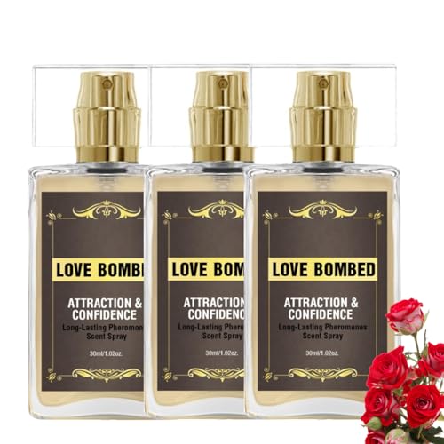 Love Bombed Cologne,Pheromone Cologne For Men,Enhanced Scents Pheromone Perfume,Liebe bombardierte Köln,Pheromone Parfum Herren, Lang Anhaltende Eleganz Unwiderstehlich-frischer Tagesduft (3PC) von vokkrv