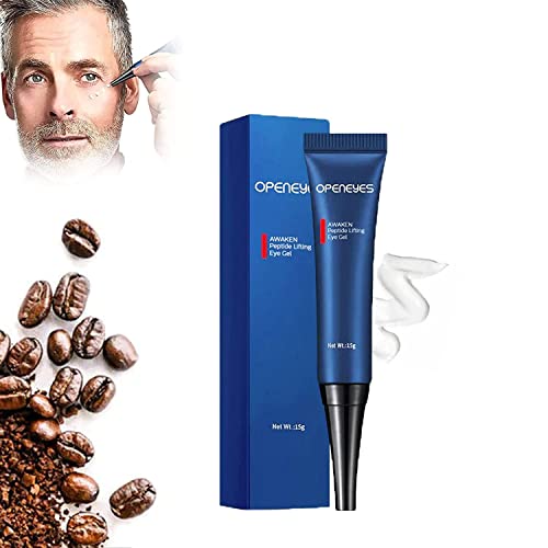 Openeyes Gel,Openeyes Awaken Peptide Lifting Eye Gel,Openeyes Verjüngendes Augen-Lifting-Gel für Männer und Frauen,Openeyes Erwachen Peptid-Straffendes Augengel,Anti-Aging-Augenserum für Männer (1PC) von vokkrv