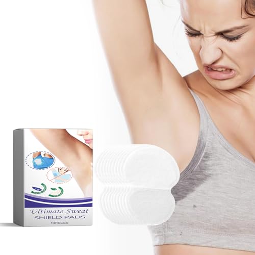 Underarm Pads,Armpit Sweat Pads,Underarm Sweat Pads for Women and Men,Achselpads Damen,Einweg-Schweißpads zum Schwitzen, Angenehm,Geschmacksneutral,Perfekte Passform,Absorbierende, Unsichtbare (10PC) von vokkrv