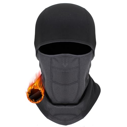 voofly Balaclava Herren Winter Ski Maske Damen Sturmhaube Winddichte für Angeln Radfahren Schwarz-H von voofly