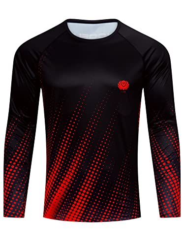 voofly Longsleeve Herren Sport UPF 50+ Langarm Sonnenschutz Schwarz L von voofly