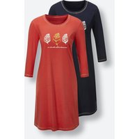 Witt Damen Sleepshirts, marine + terra von wäschepur