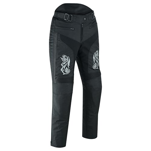 warrior gears Grafische Motorradhose für Damen, wasserdicht, winddicht, Thermofutter, schützend, abnehmbar, CE-Protektoren Gr. 42, Schwarz warrior gears Grafische Motorradhose für Damen, wasserdicht, winddicht, Thermofutter, schützend, abnehmbar, CE-Protektoren Gr. 42, Schwarz von warrior gears