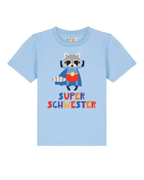 watabout.kids T-Shirt Kinder Waschbär Superschwester von watabout.kids