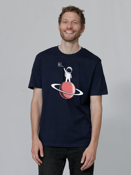 watapparel T-Shirt Unisex Astronaut says Hi von watapparel