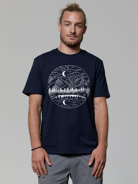 watapparel T-Shirt Unisex Mountains by night von watapparel