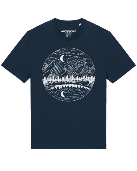 watapparel T-Shirt Unisex Mountains by night von watapparel