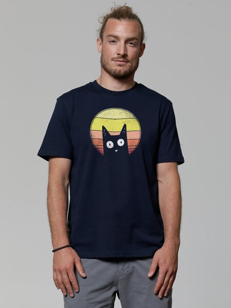 watapparel T-Shirt Unisex Sunset Cat von watapparel