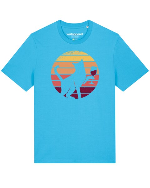 watapparel T-Shirt Unisex Sunset Katze & Rotwein von watapparel